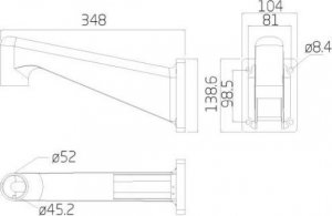 Ernitec Gooseneck wall mount suited 2