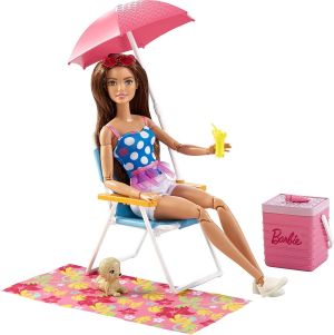 Mattel Barbie Akcesoria wypoczynkowe Zestaw plażowy (227316) 1
