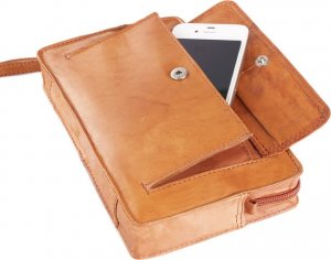 Skórzana saszetka męska z paskiem na nadgarstek 5