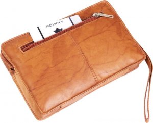 Skórzana saszetka męska z paskiem na nadgarstek 8