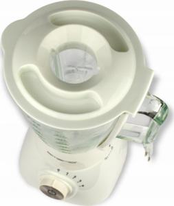 Blender kielichowy Emerio Blender Kielichowy Stojący szklany poj. 1,5L Emerio 800w 2w1 + Młynek Biały 4