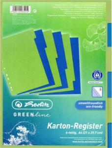 Herlitz Przekładki segregatora A4 kartonowe 6szt HERLITZ 2