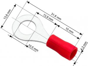 Blow 43-019# Konektor oczk.izol.śruba10,5 kabel4,3mm 1