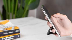 DesignNest Uchwyt do smartfona FoldStand Phone +cardholder - DARK GREY 3