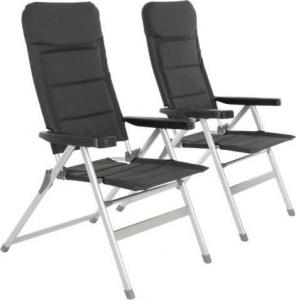 Garthen Aluminiowe krzesło ogrodowe - mocna wyściółka - 2 szt 1
