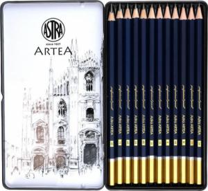 Astra Szkicownik rysownik A4 50k 100g/m2 + ołówek 12szt 4