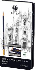 Astra Szkicownik rysownik A4 50k 100g/m2 + ołówek 12szt 5