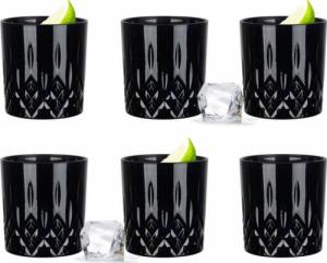 Glasmark Szklanki do whisky drinków zestaw 6 szklanek 280 ml czarne 1