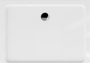 Brodzik Mexen Mexen Flat brodzik prostokątny slim 140 x 100 cm, biały, syfon chrom - 40101014 4