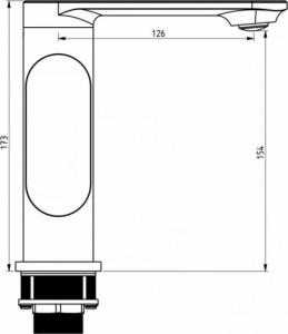 Bateria umywalkowa Mexen Mexen Milo bateria umywalkowa boczny uchwyt, czarna - 71305-70 2