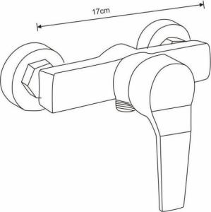 Bateria prysznicowa Mexen Mexen Caro bateria prysznicowa, chrom - 746640-00 2