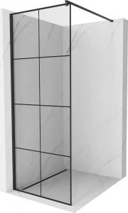 Mexen Mexen Kioto ścianka prysznicowa 70 x 200 cm, transparent/czarny wzór 8 mm, czarny - 800-070-101-70-77 12