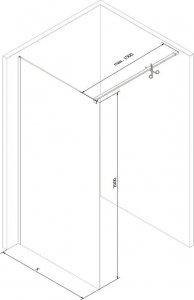 Mexen Mexen Kioto ścianka prysznicowa 80 x 200 cm, transparent 8 mm, chrom - 800-080-101-01-00 8