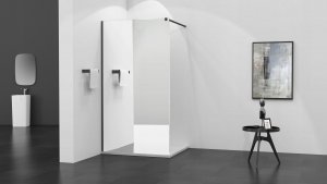 Mexen Mexen Kioto ścianka prysznicowa 80 x 200 cm, lustro 8 mm, czarny - 800-080-101-70-50 5