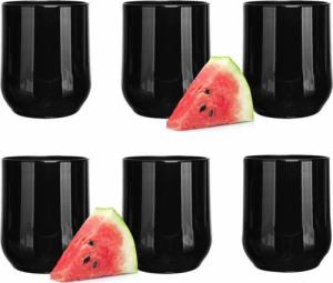 Glasmark Szklanki czarne Glasmark 300 ml zestaw 6 szklanek do napojów wody drinków 1