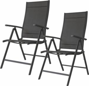 ModernHome Krzesło ogrodowe regulowane 7 stopniowe oparcie zestaw 2szt 1