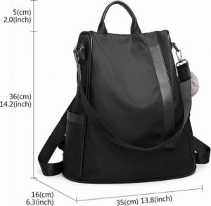 Accessorize Me Czarny Torebko Plecak Damski 2w1 Polini 8