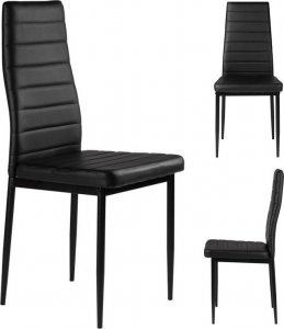 ModernHome Krzesło krzesła zestaw krzeseł do salonu skóra 4x ModernHome 1
