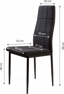 ModernHome Krzesło krzesła zestaw 4 krzeseł do salonu jadalni ModernHome 9