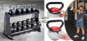 Kettlebell Fit4Med Kettlebell Kula Żeliwny Hantle Regulowane 3,5-18,1 5