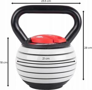 Kettlebell Fit4Med Kettlebell Kula Żeliwny Hantle Regulowane 3,5-18,1 9