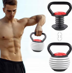 Kettlebell Fit4Med Kettlebell Kula Żeliwny Hantle Regulowane 3,5-18,1 10