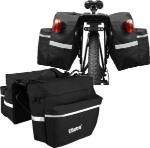 Elletro Elletro Torba Sakwa Rowerowa Na Bagażnik Na Rower pojemna 26L odblaski 14