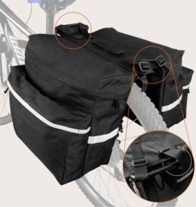 Elletro Elletro Torba Sakwa Rowerowa Na Bagażnik Na Rower pojemna 26L odblaski 3