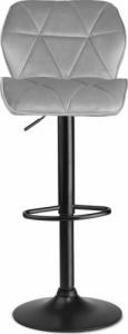Sofotel Hoker barowy z oparciem Castel jasnoszary - 2 szt. 3