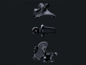 Alogy Uchwyt samochodowy do telefonu 3w1 Alogy na szybę do kratki na deskę rozdzielczą Czarny + Kabel 3w1 6