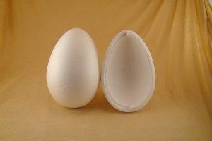kufer-pasmanteria.pl Jajko styropianowe dwie połówki 16 cm 2