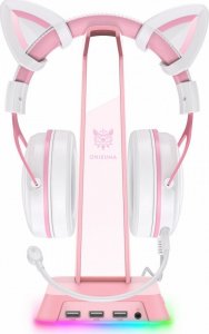 Onikuma Stojak na słuchawki z podświetleniem RGB ST2 różowy 2