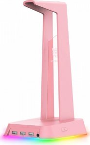 Onikuma Stojak na słuchawki z podświetleniem RGB ST2 różowy 3