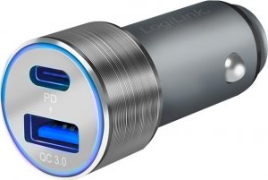 Ładowarka LogiLink LogiLink USB Kfz Ladeadapter 2Port 1xUSB-C PD,1xUSB-A QC,36W 2