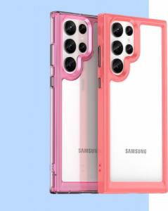 Braders Etui Outer Braders sztywny pokrowiec z żelową ramką do Samsung Galaxy S22 Ultra czerwony 2