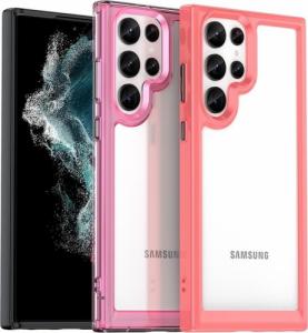 Braders Etui Outer Braders sztywny pokrowiec z żelową ramką do Samsung Galaxy S22 Ultra czerwony 3