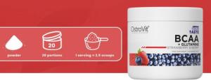 OstroVit OstroVit BCAA + Glutamina 200 g truskawkowo-jagodowy one size 4