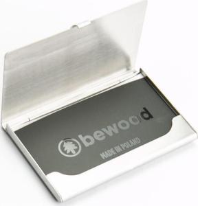 BeWood Drewniany Wizytownik Inox Jeleń Imbuia 4