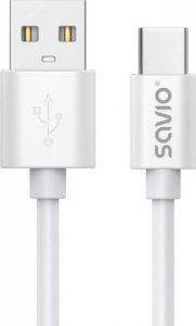 Kabel USB Savio USB-A - USB-C 3 m Biały (SAVKABELCL-168) 1