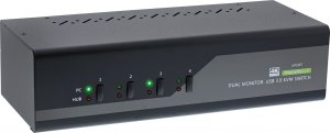 Przełącznik InLine InLine® Desktop KVM Switch, 4-port, Dual Monitor DisplayPort 1.2, 4K, USB 3.0, Audio 1