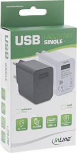 InLine InLine® USB Power Adapter Single, 100-240V to 5V/2.5A, black 1