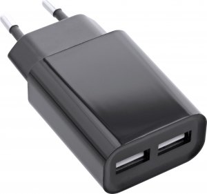 InLine InLine® USB Power Adapter DUO, 2 Port 100-240VAC to 5V / 2.1A black 1