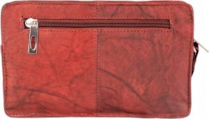 Dwukomorowa saszetka męska ze skóry naturalnej 2