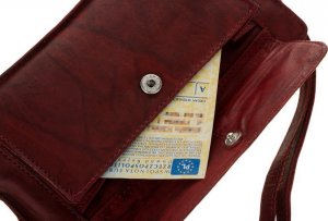 Skórzana saszetka męska z paskiem na nadgarstek 4