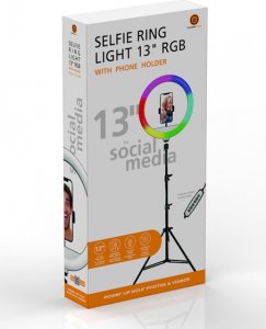 Lampa pierścieniowa Powerton WPRL2RGB 13", RGB LED 6