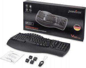 Klawiatura Perixx Perixx PERIBOARD-612B DE, ergonomic keyboard, dual mode, wireless/Bluetooth, Windows/Mac, black 2