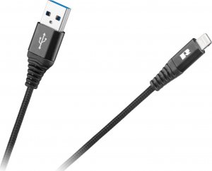 Kabel USB Rebel Comp USB-A - Lightning 1 m Czarny (RB-6002-100-B) 4