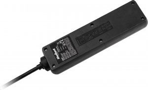 Rebel Electro Przedłużacz sieciowy czarny 4 gniazda bez przełącznika, kabel 5m (3x1,5mm) (URZ3060-5 B) 3