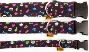 Dingo Obroża regulowana America-Alabama 4,0 x 75 cm (40-67 cm) piktogramy 4