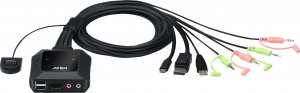 Przełącznik Aten ATEN CS52DP 2-Port USB-C DisplayPort Hybrid Cable KVM Switch 1